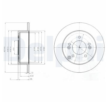Brzdový kotouč DELPHI BG4260