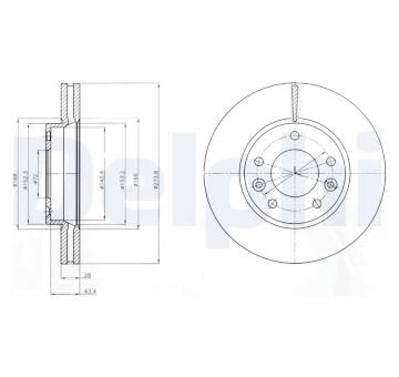 Brzdový kotouč DELPHI BG4261