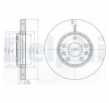 Brzdový kotouč DELPHI BG4264