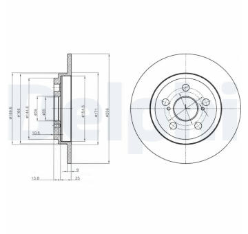 Brzdový kotouč DELPHI BG4272