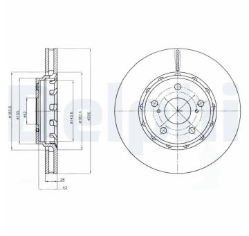 Brzdový kotouč DELPHI BG4276