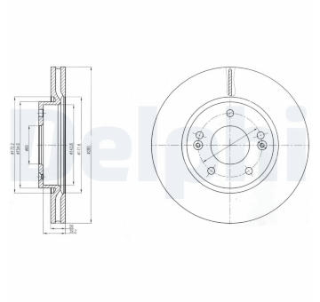 Brzdový kotouč DELPHI BG4281C