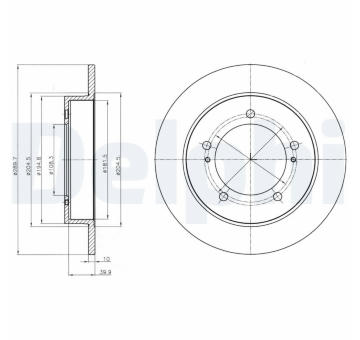 Brzdový kotouč DELPHI BG4289