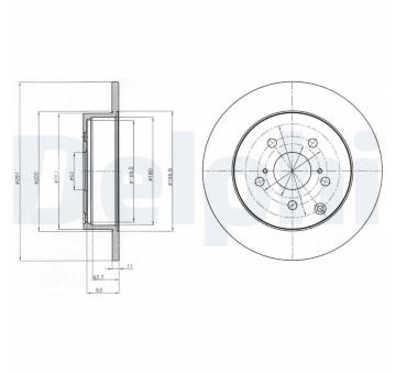 Brzdový kotouč DELPHI BG4291
