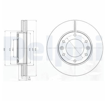 Brzdový kotouč DELPHI BG4296