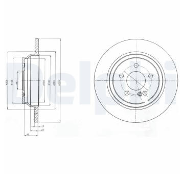 Brzdový kotouč DELPHI BG4298C