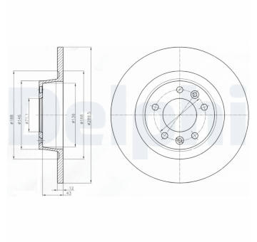 Brzdový kotouč DELPHI BG4301
