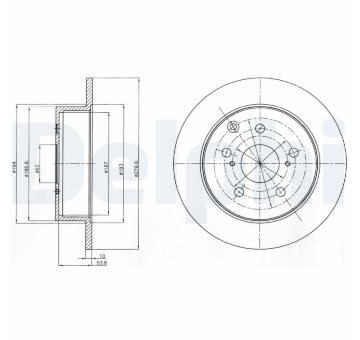Brzdový kotouč DELPHI BG4303