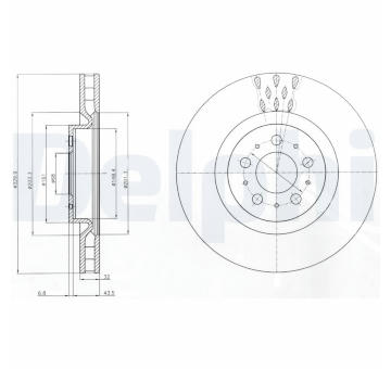 Brzdový kotouč DELPHI BG4305