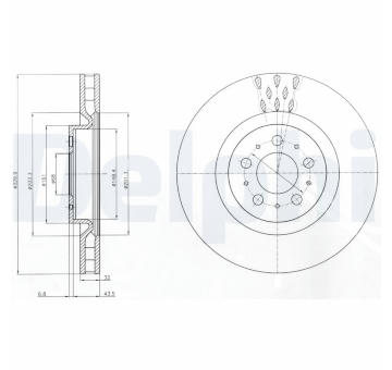 Brzdový kotouč DELPHI BG4305C