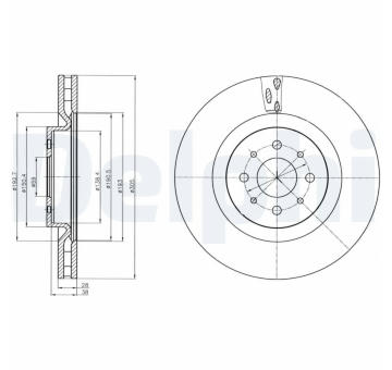 Brzdový kotouč DELPHI BG4308