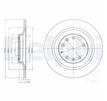 Brzdový kotouč DELPHI BG4318