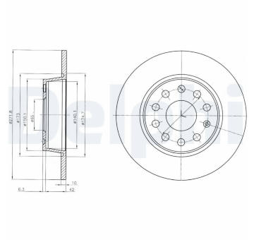 Brzdový kotouč DELPHI BG4324