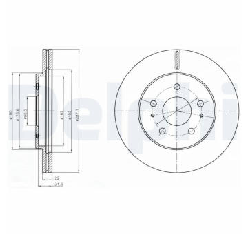 Brzdový kotouč DELPHI BG4326