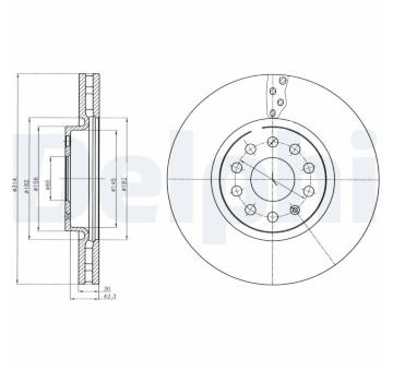 Brzdový kotouč DELPHI BG4330C
