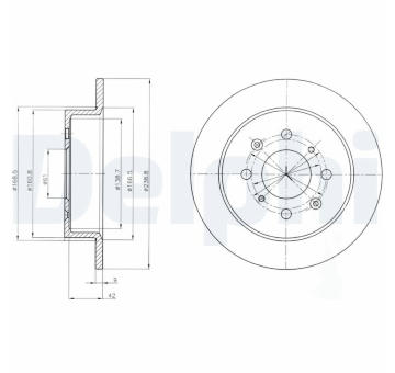 Brzdový kotouč DELPHI BG4333