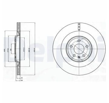 Brzdový kotouč DELPHI BG4387C