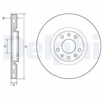 Brzdový kotouč DELPHI BG4457