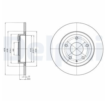Brzdový kotouč DELPHI BG4534C