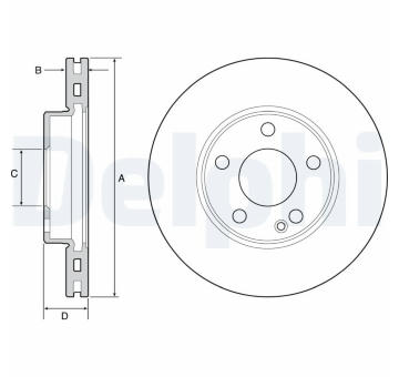 Brzdový kotouč DELPHI BG4554C