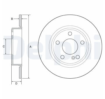 Brzdový kotouč DELPHI BG4555C