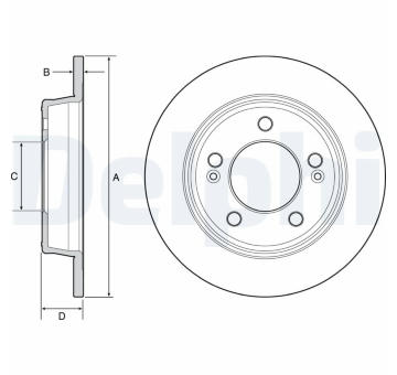 Brzdový kotouč DELPHI BG4559C