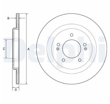 Brzdový kotouč DELPHI BG4563C