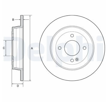 Brzdový kotúč DELPHI BG4564