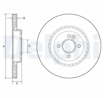 Brzdový kotouč DELPHI BG4568C