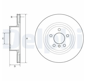 Brzdový kotouč DELPHI BG4644C