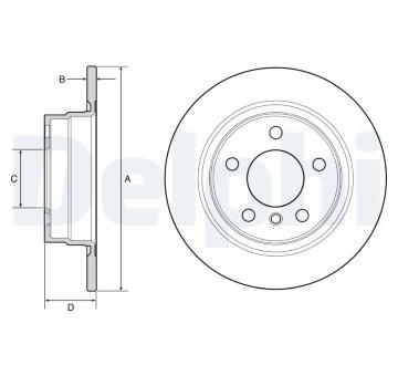 Brzdový kotouč DELPHI BG4649C