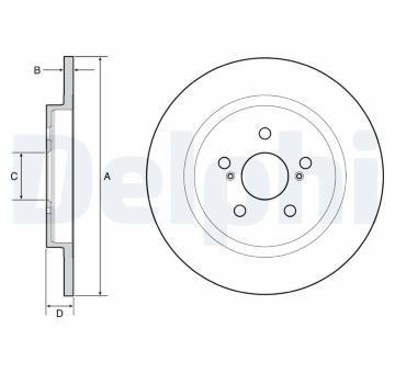 Brzdový kotouč DELPHI BG4650C