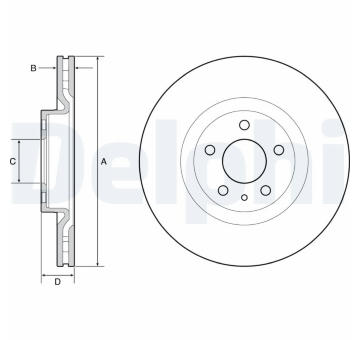 Brzdový kotouč DELPHI BG4654C