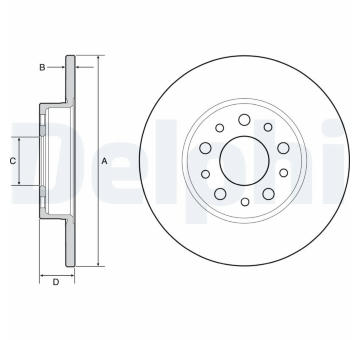 Brzdový kotouč DELPHI BG4655C