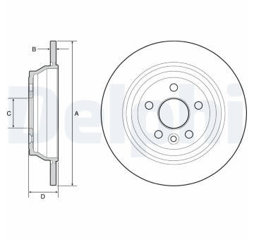 Brzdový kotouč DELPHI BG4656C