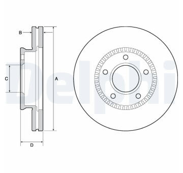Brzdový kotouč DELPHI BG4663C