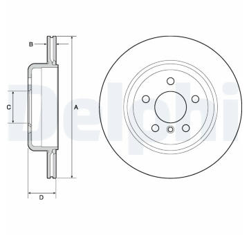 Brzdový kotouč DELPHI BG4664C