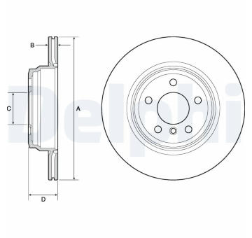 Brzdový kotouč DELPHI BG4665C
