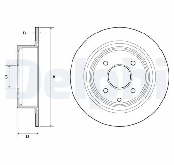 Brzdový kotouč DELPHI BG4666C