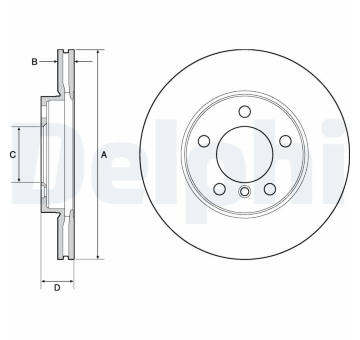 Brzdový kotouč DELPHI BG4668C