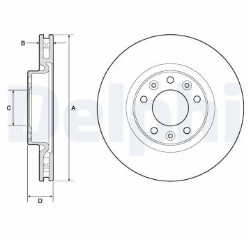 Brzdový kotouč DELPHI BG4674C