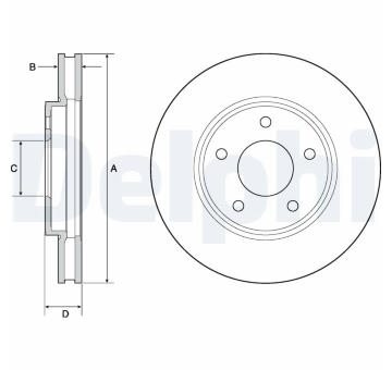 Brzdový kotouč DELPHI BG4678C