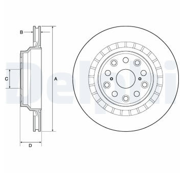 Brzdový kotouč DELPHI BG4685C