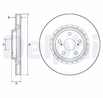 Brzdový kotouč DELPHI BG4691C