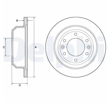 Brzdový kotouč DELPHI BG4692C