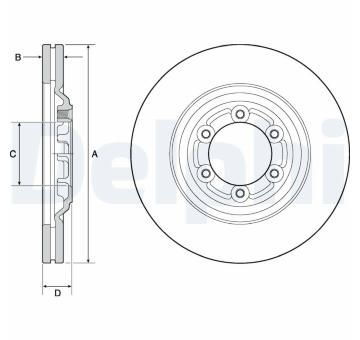 Brzdový kotúč DELPHI BG4697C