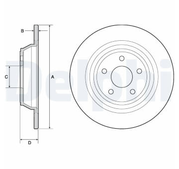 Brzdový kotouč DELPHI BG4703C