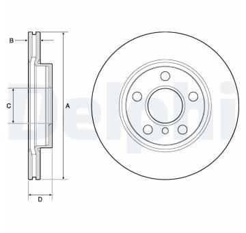 Brzdový kotouč DELPHI BG4704C
