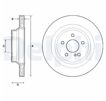 Brzdový kotouč DELPHI BG4705C