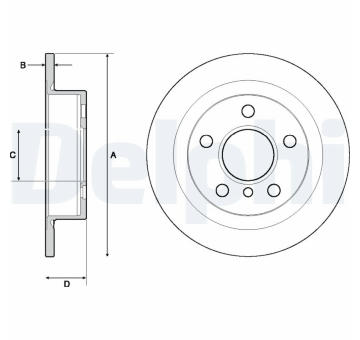 Brzdový kotouč DELPHI BG4706C